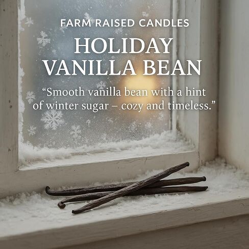 Farm Raised Candles – Christmas Wonderland 16 oz Total (3 oz Each) 5-Pack Soy Wax Melts | Spiced Gingerbread, Holiday Vanilla Bean, Peppermint Crumble, Sugared Apples | 100% USA Made in Kuwait
