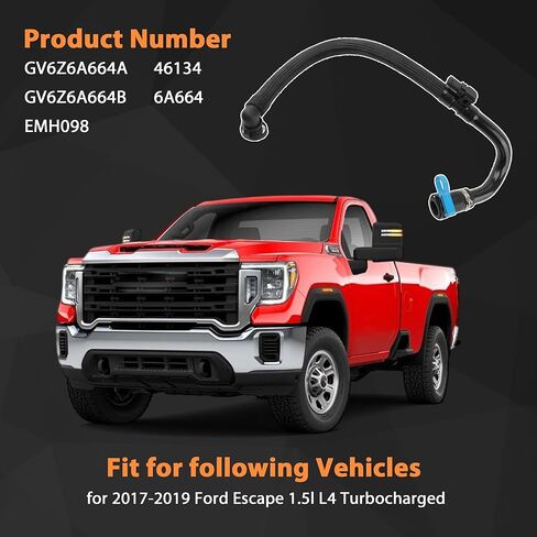 GV6Z6A664A علبة المرافق PCV صمام استراحة أنبوب خرطوم مع جهاز استشعار لفورد إسكيب 1.5L L4 شاحن توربيني 2017-2019 استبدال # GV6Z-6A664-A GV6Z6A664B GV6Z-6A664-B 46134 V631 EMH098 KCV305 in Kuwait