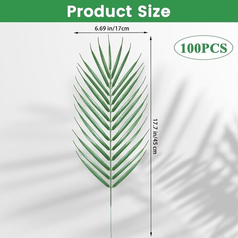 Artificial Palm Leaves for Palm Sunday, 100 Pcs Fake Palm Branches Decorations for Home Party in Kuwait