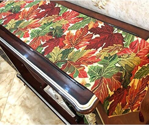 Tache مقاس 13 × 72 بوصة، نسيج دافئ ملون لأوراق الشكر وأوراق الشجر الخريفية in Kuwait