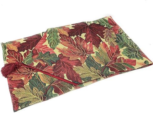 Tache مقاس 13 × 72 بوصة، نسيج دافئ ملون لأوراق الشكر وأوراق الشجر الخريفية in Kuwait