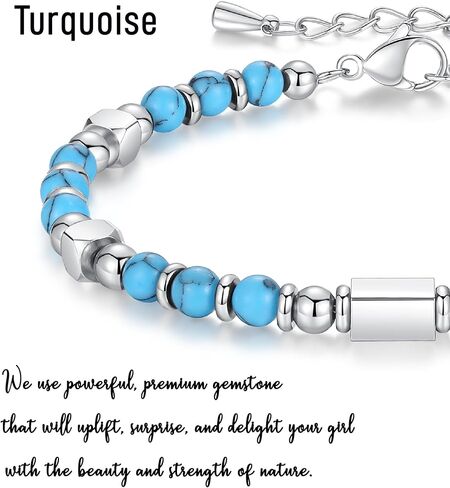 Easter Gifts for Teens Basket Stuffers Girls Bracelets Turquoise Jewelry Women Friendship Gifts 13 15 Year Old Teen Girl Trendy Stuff Daughter Granddaughter Stocking Valentines in Kuwait