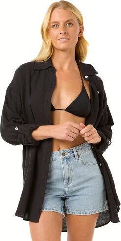 Rip Curl Women's Premium Linen Long Sleeve Button Up Shirt in Saudi Arabia