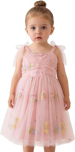 NNJXD Baby Girl Flower Embroidery Tulle Dress Elegant Toddler Birthday Party Dresses in Kuwait