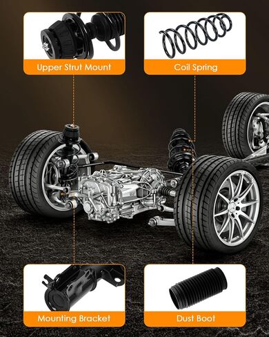 Front Complete Strut Assembly Compatible for Hyundai for Accent 2012-2017, 2PCS Shocks and Struts 172707 172707 in Kuwait