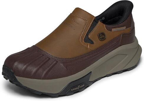 حذاء Skechers الرجالي John Deere Knox، مقاس مريح مقاوم للماء بدون استخدام اليدين سهل الارتداء على شكل بطة in Saudi Arabia