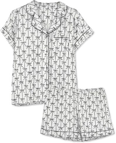 Simply Southern Women's Short Sleeve Button Down Pajama Set with Shorts in Saudi Arabia