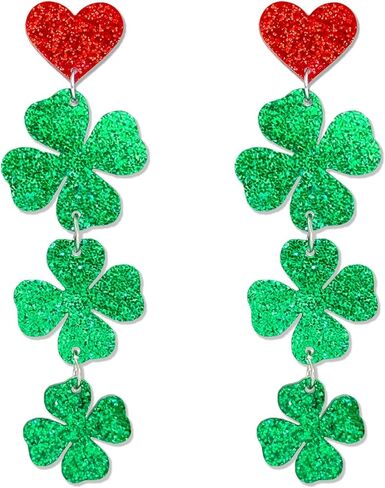 St Patrick's Day Earrings Lightweight St Patricks Day Accessories for Women Cute Shamrock Minnie Earrings Jewelry Shirt Costume Gifts in Kuwait