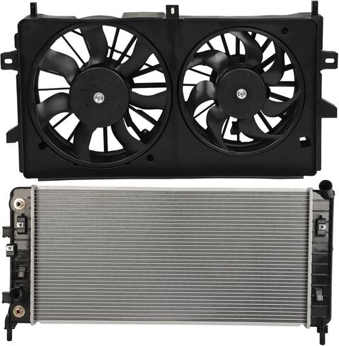 SCITOO 621420 مروحة تبريد 2827 استبدال المبرد للسيارات لعام 2005-2008 لبويك لاكروس 3.6L 2006-2011 لسيارة شيفروليه لإمبالا 3.5L 3.9L 2006-2007 لسيارة شيفروليه لمونت كارلو 3.5L in Saudi Arabia