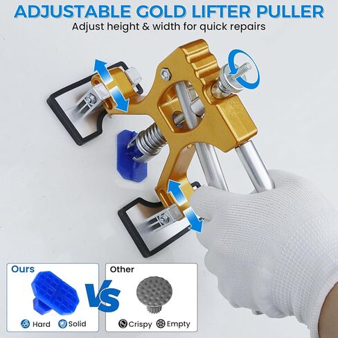 طقم أدوات سحب انبعاجات السيارة مكون من 134 قطعة، مجموعة أدوات إزالة انبعاجات السيارة بدون طلاء مع مطرقة منزلقة 3 في 1 على شكل حرف T وساحب جسر ورافع ذهبي، طقم إصلاح دنت السيارة لإصلاح الانبعاجات الكبيرة والصغيرة بسرعة in Kuwait