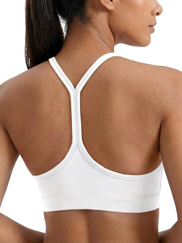Aoysky Womens Y Back Racerback Sports Bras Padded Low Impact Spaghetti Thin Strap Wireless Scoop Neck Workout Yoga Top in Saudi Arabia