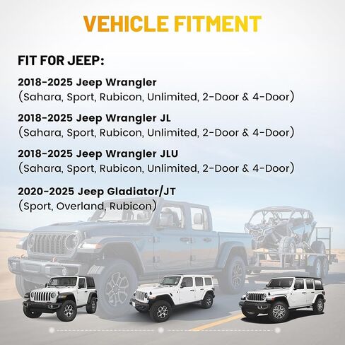 Oyviny 56407 4-Pin Trailer Wiring Harness لـ 2018-2025 Jeep Wrangler JL JLU Sahara/Sport/Rubincon/Ulimited، لـ 2020-2025 Gladiator/JT Trailer Tow Hitch Wiring سلك نحاسي نقي in Saudi Arabia