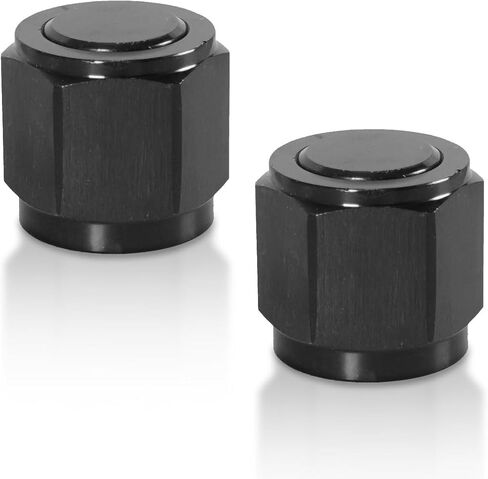 2PCS 6AN مضيئة غطاء أنبوب المناسب، سبائك الألومنيوم الإناث قطب عرافة رئيس الجوز محول المنفذ، تعديل السيارات العالمية الملحقات المعدنية لخطوط زيت الوقود (6AN) in Saudi Arabia