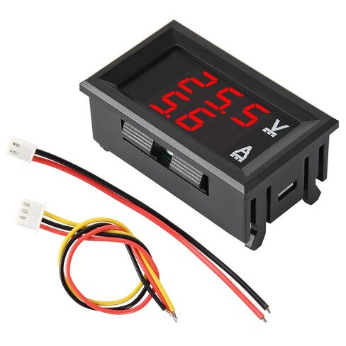 3 عبوات 0.28 بوصة مقياس الفولتميتر الرقمي DC 0-100V 10A، لوحة عرض LED مزدوجة باللونين الأحمر والأحمر مع أسلاك توصيل، جهاز اختبار مراقبة أمبير 2 في 1 لتجارب الدوائر الإلكترونية، قوارب السيارات الكهربائية إلخ in Saudi Arabia
