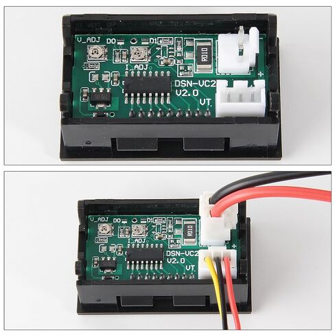 3 عبوات 0.28 بوصة مقياس الفولتميتر الرقمي DC 0-100V 10A، لوحة عرض LED مزدوجة باللونين الأحمر والأحمر مع أسلاك توصيل، جهاز اختبار مراقبة أمبير 2 في 1 لتجارب الدوائر الإلكترونية، قوارب السيارات الكهربائية إلخ in Saudi Arabia