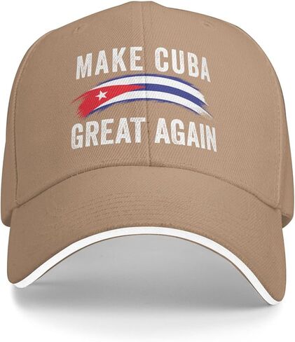 اجعل كوبا رائعة مرة أخرى قبعة بيسبول العلم الكوبي باللون البني in Kuwait