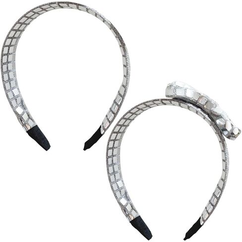 2Pcs Disco Glitter Headband 70s Hair Accessories for Women Sequin Bow Hair Band for 80s 90s Retro Party Outfits Accessories Christmas Birthday Bachelorette Bridal Shower Party Supplies in Kuwait