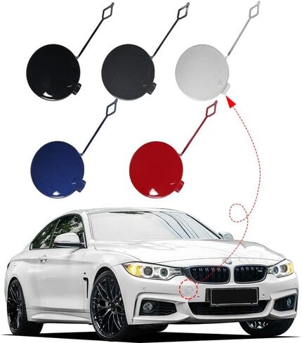 Car Front Bumper Tow Hook Cover Cap Towing Eye for BMW 4 Series M-Sport F32 Coupe F33 Gran Fit 418i 420i 425i 428i 430i 435i 440i 2014 2015 2016 2017 2018 2019 51118061005 (Pearl White) in Saudi Arabia