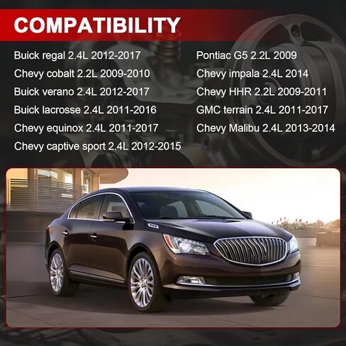 2.4 Timing Chain Kit with Water Pump 9-4201S Compatible with GMC Chevy Buick Equinox Malibu Lacrosse Regal Verano Terrain 2.4L 2.2L 2009-2017 Replace 90537632 24424758 12646783 in Kuwait