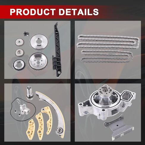 2.4 Timing Chain Kit with Water Pump 9-4201S Compatible with GMC Chevy Buick Equinox Malibu Lacrosse Regal Verano Terrain 2.4L 2.2L 2009-2017 Replace 90537632 24424758 12646783 in Kuwait