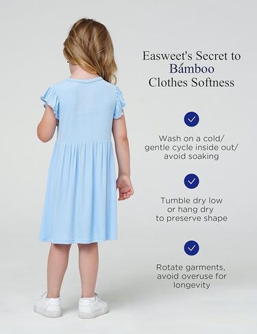 Bamboo Viscose Toddler Girl Dresses Ruffle Sleeveless Kids Soft Summer Sundress in Saudi Arabia