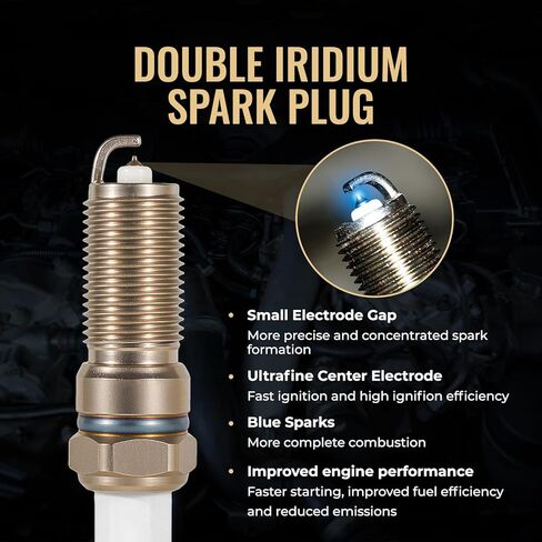 XP5263 Iridium Spark Plugs 4 Pack - Compatible with LaCrosse, Regal, Verano, Chevy Equinox, Malibu, HHR & More - Ideal Spark Plugs for 2.0L, 2.2L, 2.4L L4 Engines - Replacement for 12680076, 12642791 in Kuwait