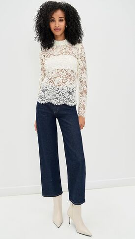 WAYF Women's Dolly Lace Top in Saudi Arabia