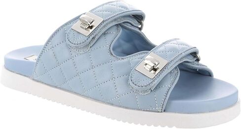 صندل نسائي من Steve Madden Schmona، مقاس 8.5 B(M) أمريكي، أزرق in Kuwait