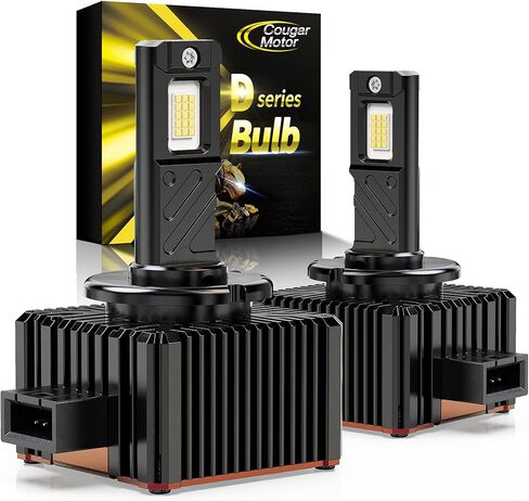 Cougar Motor D-3S/D-3R Fog Bulb,1:1 Size Xenon Fog Lamp 6500K White Light Off-road ATV UTV Use, Built-in Silent Fan, Pack of 2 in Kuwait