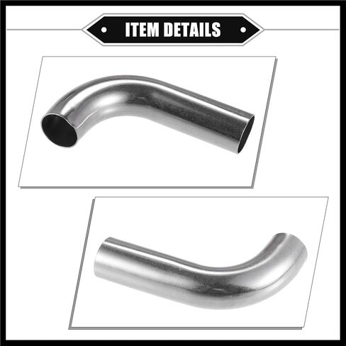 Bend Elbow Pipe Tube, 1" OD 4" 2.36" Leg 90 Degree DIY Exhaust Pipe Intercooler Air Intake Tube Universal for Car Truck Automotive Durable 304 Stainless Steel Durable Material in Saudi Arabia