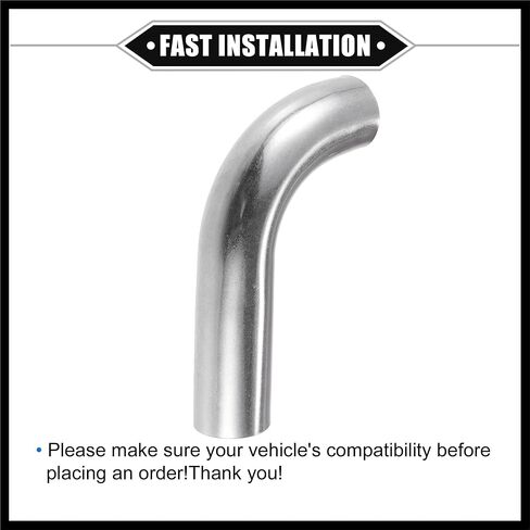 Bend Elbow Pipe Tube, 1" OD 4" 2.36" Leg 90 Degree DIY Exhaust Pipe Intercooler Air Intake Tube Universal for Car Truck Automotive Durable 304 Stainless Steel Durable Material in Saudi Arabia