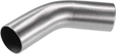 ACROPIX 1 Pcs OD 1.5 Inch 45 Degree Mandrel Bend Elbow SS304 Stainless Steel Bend Tube Exhaust Elbow Pipe for Car Modified Exhaust System Piping Silver Tone Car Parts in Saudi Arabia