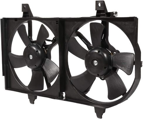 SCITOO Engine Radiator Condenser Fan Assembly Compatible with 2000-2001 for Nissan for Sentra 1.8L 2.0L; Replace 620360 620416 in Saudi Arabia