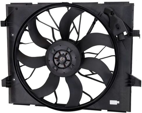 Radiator Fan Assembly For Dodge Durango Jeep Grand Cherokee 2011 To 2013 Front Side, Heavy Duty Cooling, Single Fan, Sport Utility, Black, Plastic CH3115175 55038994AI in Saudi Arabia