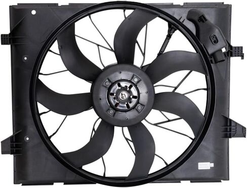 Radiator Fan Assembly For Dodge Durango Jeep Grand Cherokee 2011 To 2013 Front Side, Heavy Duty Cooling, Single Fan, Sport Utility, Black, Plastic CH3115175 55038994AI in Saudi Arabia