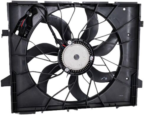 Radiator Fan Assembly For Dodge Durango Jeep Grand Cherokee 2011 To 2013 Front Side, Heavy Duty Cooling, Single Fan, Sport Utility, Black, Plastic CH3115175 55038994AI in Saudi Arabia