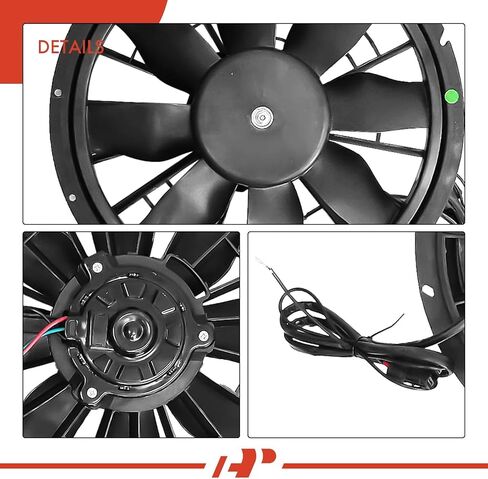 A-Premium Engine Radiator Cooling Fan Assembly Compatible with Select Volvo Models - S90 1998-1998, 940 1992-1995, 960 1992-1997, V90 1998-1998 - Replace# 91428805 in Saudi Arabia