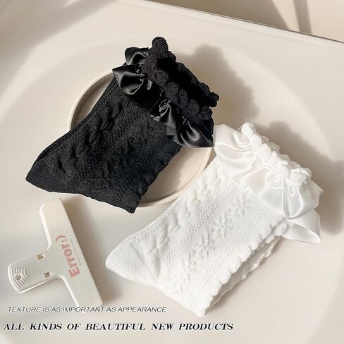 جوارب مكشكشة من الدانتيل للنساء - جوارب الأميرة القطنية الأنيقة in Kuwait