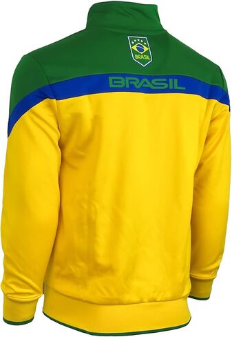 Icon Sports Boy's Brasil Soccer Track Jacket, Youth Sizes Brazil Football Full Zip Jacket in Saudi Arabia