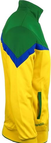 Icon Sports Boy's Brasil Soccer Track Jacket, Youth Sizes Brazil Football Full Zip Jacket in Saudi Arabia