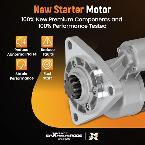 محرك تشغيل maxpeedingrods لجرار بيلاروسيا 250 250AS 300 310 400 400A 400AN 405A E4، 12V 2.7KW 10 أسنان CW OSGR، استبدال # 9142780 443115142780 24063708000 in Saudi Arabia