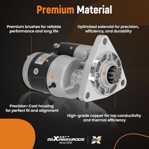 محرك تشغيل maxpeedingrods لجرار بيلاروسيا 250 250AS 300 310 400 400A 400AN 405A E4، 12V 2.7KW 10 أسنان CW OSGR، استبدال # 9142780 443115142780 24063708000 in Saudi Arabia