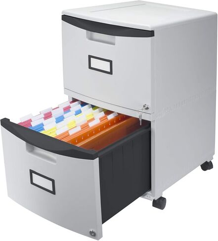 Storex Plastic One-Drawer File Cabinet – Locking Document Organizer for Home and Office, Black, 1-Pack (61265B01C) in Saudi Arabia