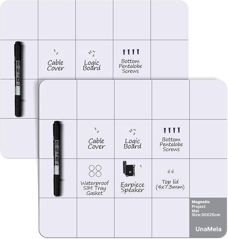 Magnetic Mat, Magnetic Project Mat, Unamela Large Size Mat with Dry Erase Pen - Preventing Losing Screws When Repairing Cell Phone, Laptop or Other Electronics in Kuwait