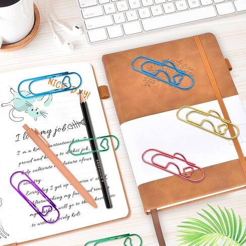 30 قطعة من مشابك حامل الأقلام المعدنية، 5 ألوان حامل أقلام معدني، 2.8 بوصة × 0.9 بوصة، حامل أقلام مخطط ملون، مشابك أقلام رصاص متعددة الأغراض، للوازم المدرسية المكتبية in Kuwait