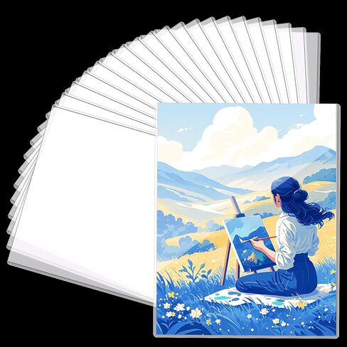 25 قطعة من واقيات الطباعة الصلبة مقاس 8.5 × 11 بوصة، واقيات الأوراق الشفافة من البلاستيك الصلب وواقي المجلات الورقية المقاومة للماء وحامل المستندات وحامل المستندات وشهادة الميلاد in Kuwait