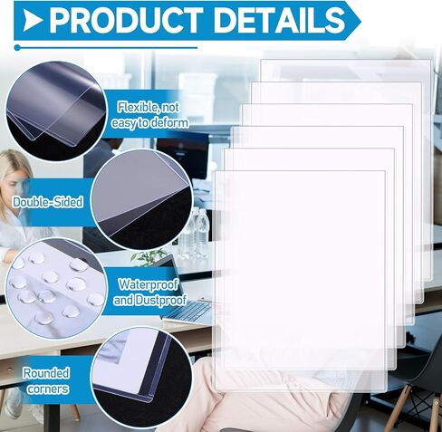 25 قطعة من واقيات الطباعة الصلبة مقاس 8.5 × 11 بوصة، واقيات الأوراق الشفافة من البلاستيك الصلب وواقي المجلات الورقية المقاومة للماء وحامل المستندات وحامل المستندات وشهادة الميلاد in Kuwait