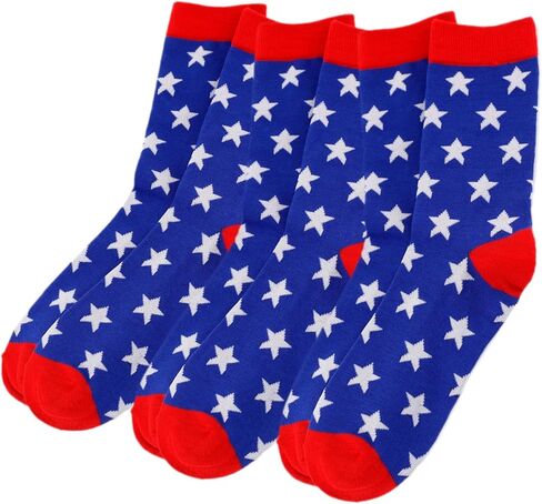 Kodal Amercian Flag Socks for Men and Women 3 Pairs 4th July Middle Funny Socks Star and Stripe Patriotic Freedom Day Gifts in Saudi Arabia