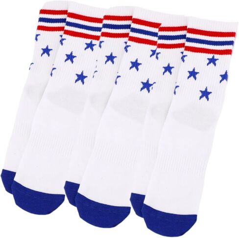 Kodal Amercian Flag Socks for Men and Women 3 Pairs 4th July Middle Funny Socks Star and Stripe Patriotic Freedom Day Gifts in Saudi Arabia