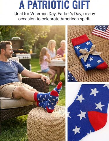 Kodal Amercian Flag Socks for Men and Women 3 Pairs 4th July Middle Funny Socks Star and Stripe Patriotic Freedom Day Gifts in Saudi Arabia